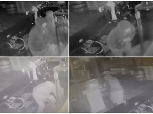 Supporting image for story: 'Laurel and Hardy' thieves steal cheap booze in bar burglary - WATCH