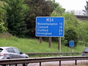 Supporting image for story: Seriously injured driver found lying on M54 after two-car crash