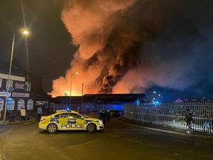 Plumes of smoke were seen from up to 15 miles away. Photo: Nathan Fletcher/PA Wire
 


