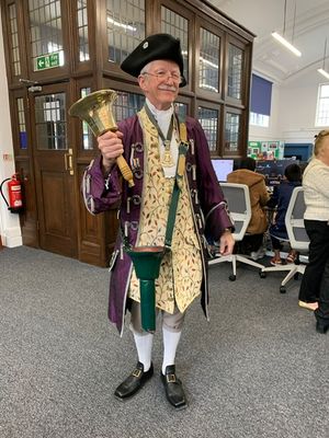 Dudley's town crier joins in the celebrations