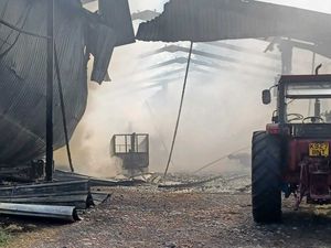 Supporting image for story: Fire crews deal with latest barn blaze - this time near Ellesmere 