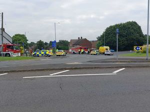 Supporting image for story: Emergency services called to crash at Telford roundabout