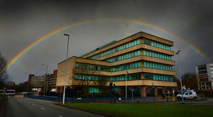 A rainbow overhead but storms have gathered at Carillion