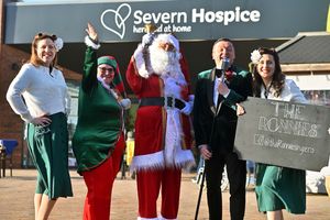 The Ronnies with Santa and an elf