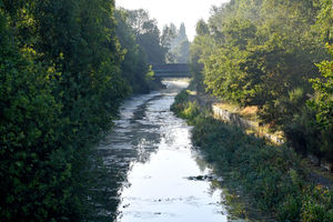 A stretch of the canal near Reservoir Place in Pleck remained closed off to the public on Friday