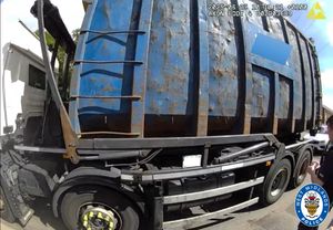 The truck being driven by Mitchell Goodman