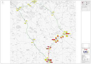 Map of the diversion route