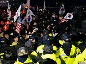 Supporting image for story: Supporters detained after South Korean president’s arrest sparks protest