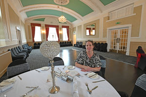 Catherine Growcott in the Talbot Hotel's Coronation ballroom