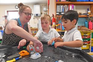 Nursery pupils at Claregate Primary School