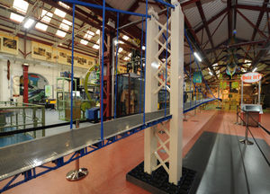 The record breaking bridge made from plastic bricks, at Enginuity, Coalbrookdale