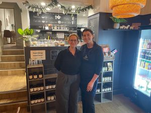 Manager of Apley on the High Street Kathryn Massey with Coffee Shop Assistant Ashton Wallis