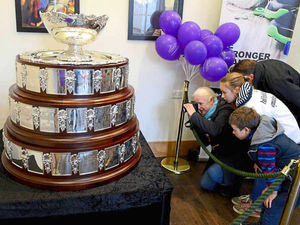 Supporting image for story: Watch: Tennis fans net glimpse of Davis Cup in Shrewsbury