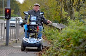 Ray Hulse, 77, says overgrown ivy makes travelling difficult in his mobility scooter