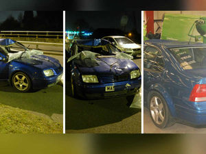 Supporting image for story: Shocking pictures released of damaged car involved in fatal West Bromwich hit and run