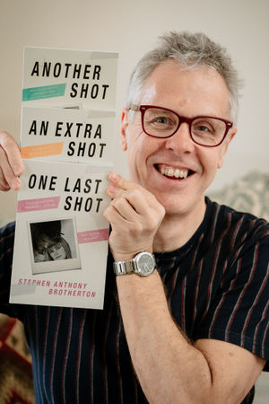 Steve Brotherton with his trilogy of books 