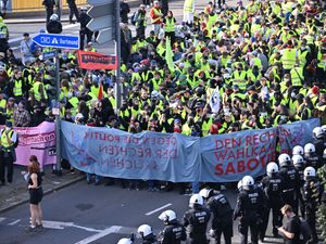 Supporting image for story: Opponents stage protests as German far-right party opens convention