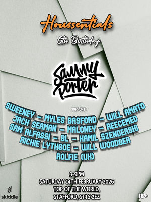 The full lineup for Houssentials 6th Birthday