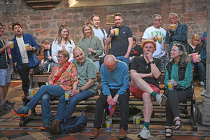 Music lovers watching the entertainment at St Mary's church