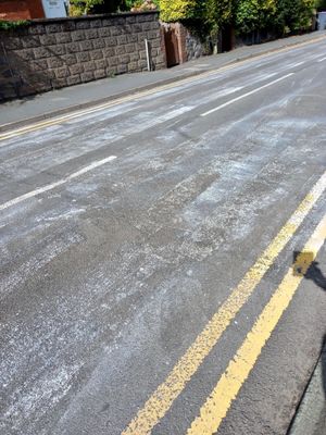 The clean up on Mill Bank, Wellington on Monday Photo: Telford & Wrekin Council