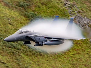 Supporting image for story: 2019 off to a flier for photographer - the moment a jet makes its own cloud