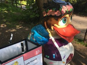 Supporting image for story: Ironbridge ducks: Call for care as three sculptures damaged in opening few days