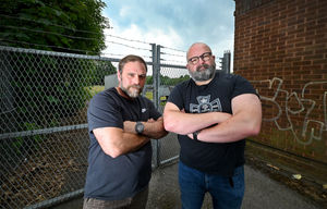Residents Phil Penn and Craig Endicott are fed up with the constant bad smell from the sewage pumping station off Forge Lane in Cradley Heath.