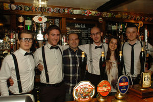James Cross, Sean Tetlow, Richard Flukes, Ed Rivers, Kez Rands and Jake Smallman at The Old Post Office, Shrewsbury on NYE 2012