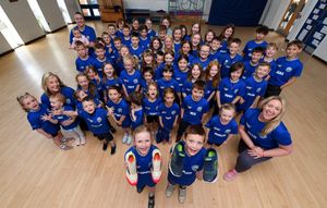 Pupils from Castlefields Primary School, Bridgnorth get their trainers ready for the Bridgnorth Walk.