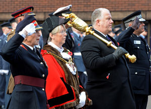 Mayor of Wolverhampton Councillor Claire Darke attending the ceremony