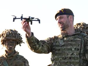 Supporting image for story: William tries flying drone during Army live firing exercise