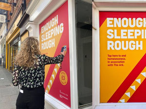 Supporting image for story: New 'giving window' installed allowing card donations to help Shrewsbury homeless