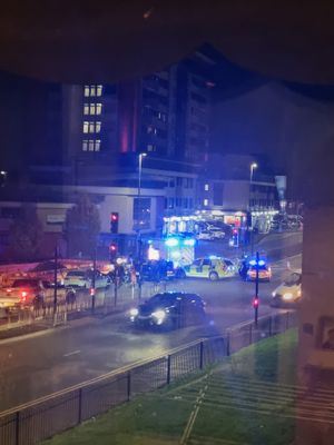 The incident saw the junction closed off as emergency services teams worked at the scene