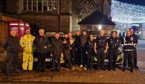 Members of Lichfield District Council’s Community Safety Team with officers from Lichfield Police, the DVSA (Driver and Vehicle Standards Agency) and Parking Enforcement and Councillors Richard Cox, Russ Bragger and Hugh Ashton.