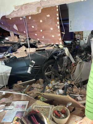 Images from Bridgnorth Fire Service show the devastation caused by the crash. Picture: Bridgnorth Fire Station