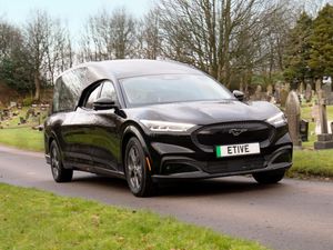 Supporting image for story: Ford Mustang Mach-E is converted into first electric hearse