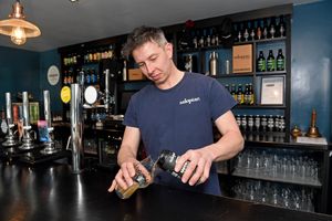 Lead brewer Ali Somers pours one of the popular beers from Salopian