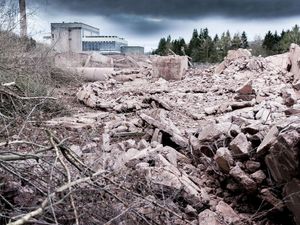 Supporting image for story: Clean-up operations begin after Ironbridge cooling towers demolition