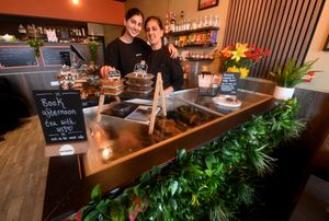 Simmy Kaur and Dolly Mann are part of a welcoming team at the cafe