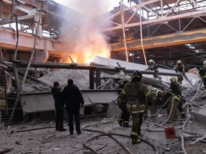 Supporting image for story: Russia ‘destroys 32 drones’ after aerial assault on Ukraine kills 39 civilians