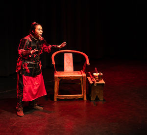 Michelle Yim performing as Mulan at the Edge Arts Centre, Much Wenlock. Photo: Andy Brooks