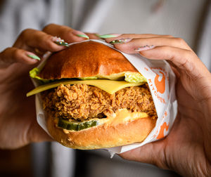 The chicken sandwich is one of the iconic meals available