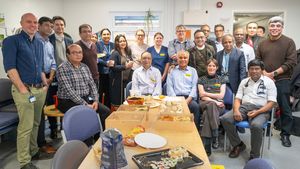 Dr Masood Qureshi with colleagues at Good Hope Hospital. PIC: University Hospitals Birmingham NHS Trust
