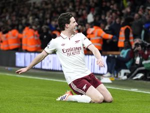 Supporting image for story: Declan Rice double helps Arsenal stave off Bournemouth in five-goal thriller