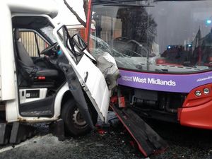 Supporting image for story: Smethwick high street blocked after van and bus crash leaves three injured