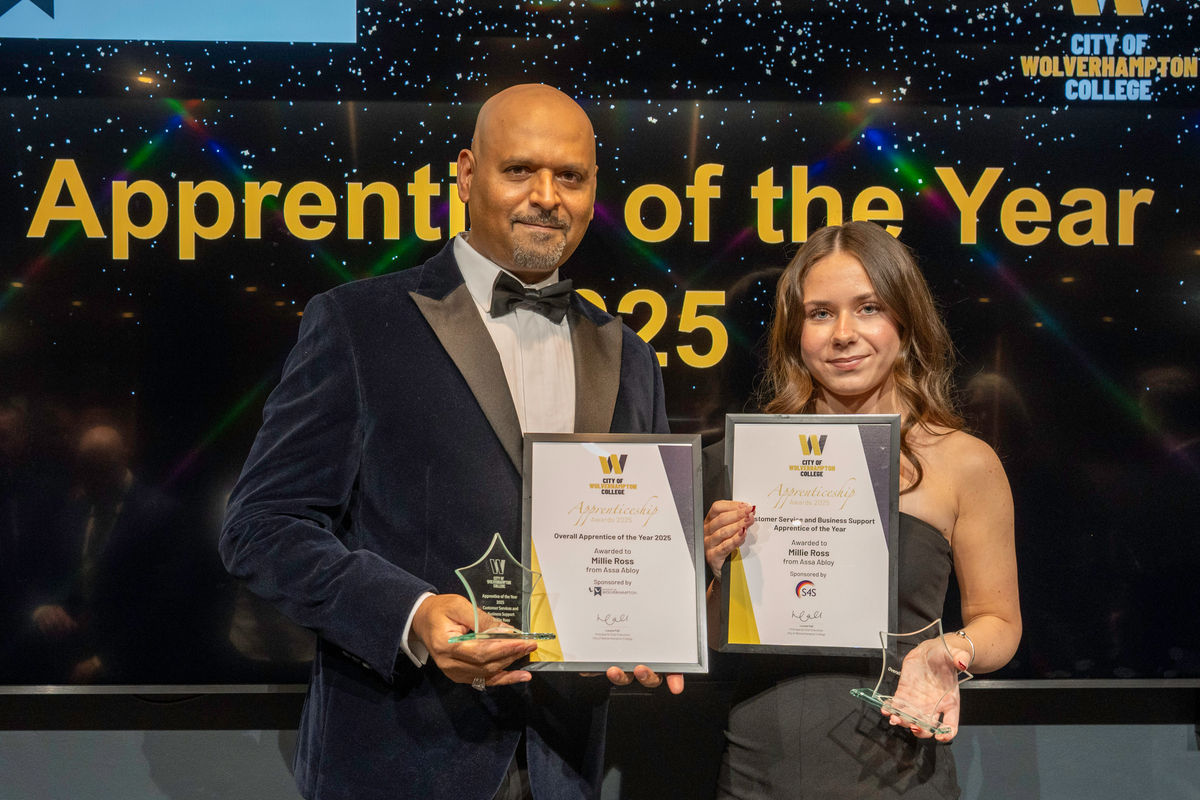 Customer service apprentice scoops top award at college ceremony