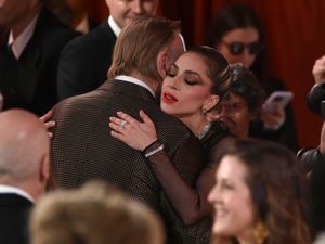 Supporting image for story: Joker: Folie à Deux castmates Lady Gaga and Brendan Gleeson unite at Oscars