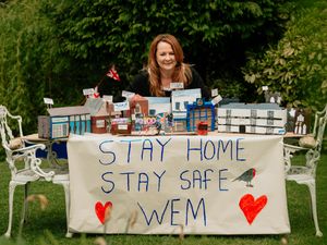 Supporting image for story: Wem woman makes mini models of the town for Bobbie the robin who visits everyday