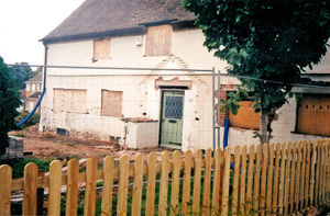 The house in the early stages of development 