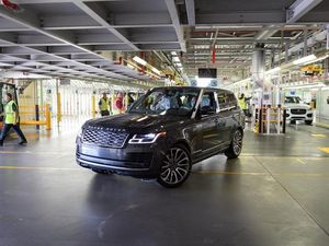 Supporting image for story: First Range Rover built under social distancing measures rolls off production line